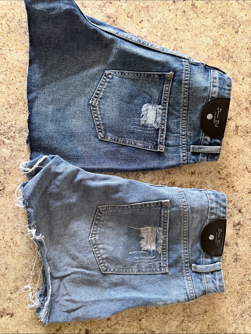Denim Blvd Distressed High-Rise Women Shorts - Blue - Picture 2 of 4